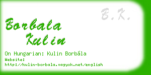 borbala kulin business card