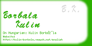 borbala kulin business card